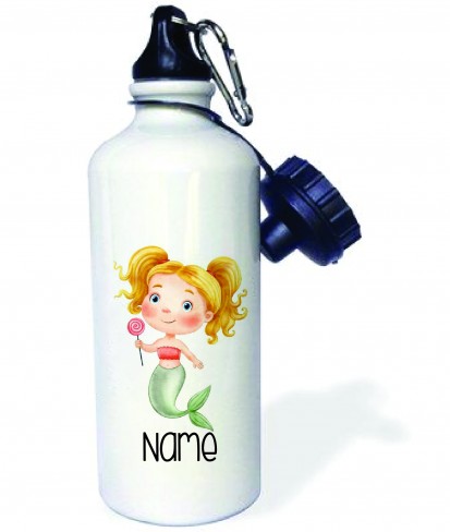 Personalised Little Mermaid Aluminum Water Bottle for Kids